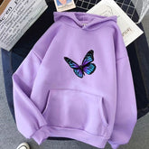 🦋 lilac Hoodie blue Butterfly